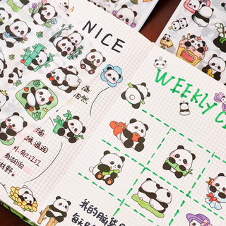 Set 6 tấm sticker hình gấu trúc
