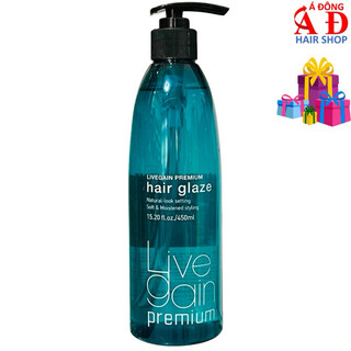 Gel mềm tạo kiểu tóc uốn xoăn Livegain Hair Glaze Hàn Quốc 450ml