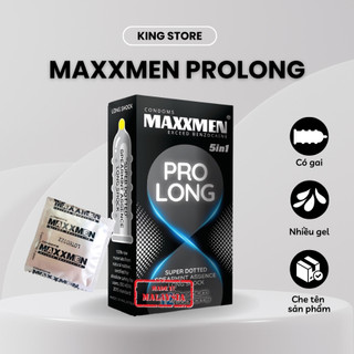 Bao cao su gai MAXXMEN PRO LONG siêu mỏng kéo dài thời gian quan hệ