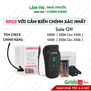 ✔(Chính Hãng) Máy đo SPO2 Jumper JPD-500D 500E Máy đo nồng độ oxy trong máu và đo nhịp tim cầm tay bảo hành 3 tháng