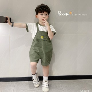 Yếm cho bé trai, bé gái BEEMO B089 set yếm dễ thương cho bé kèm áo chất linen dày dặn thoáng mát và đứng form - PAPALEMO
