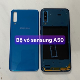bộ xương vỏ samsung A50 ,kèm khay sim, phím ,kính camera