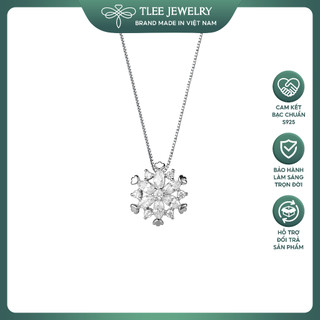Dây chuyền bạc nữ TLEE Snowfake nữ tính đính đá cao cấp TLEE JEWELRY D0125