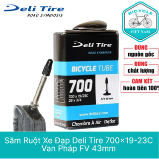 Săm ruột xe đạp deli tire 700x19-23c van pháp fv 43mm