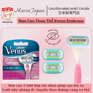 Lưỡi thay thế dao cạo body nữ Gillette Venus Embrace 5 lưỡi kép
