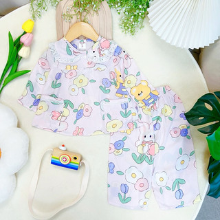 Đồ bộ bé gái tay dài quần dài - vải loại 1 - tolexinh