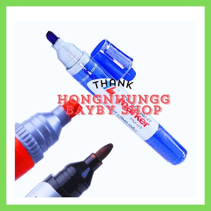 1 Cây Bút Lông Dầu PM09, Mực Xanh/đỏ/đen