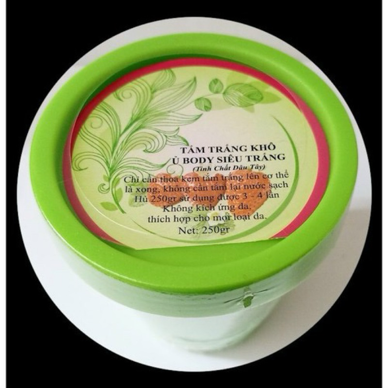 KEM Ủ BODY TINH CHẤT DÂU TÂY SIÊU TRẮNG KEM TẮM TRẮNG KHÔ