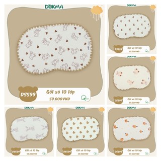 Gối xô cotton 10 lớp Dokma dành cho bé sơ sinh