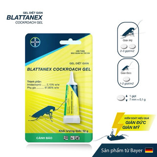 Gel bả diệt gián Đức Blattanex Cockroach Gel tuyp 12g - Gián đức, gián nhỏ tủ bếp…