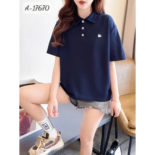 Áo polo croptop bigsize quảng châu vải đẹp loại 1 xanh đậm - 17670