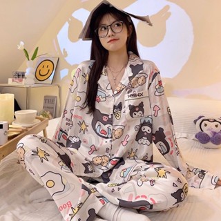 Đồ bộ pijama nữ mặc nhà dài tay quần dài hoạt hình dễ thương Kate thô (msp01)