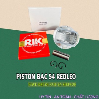 Piston bạc 54 redleo 2val cho hệ xe máy wave, dream, cub, 67, sirus 50
