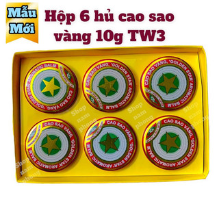   6 Hủ  Cao Sao Vàng 10g Tw3- Mẫu Mới Date 2029 