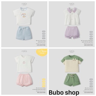 Nous bộ cộc 6m-3y }{ Bộ cài vai và bộ cộc các màu cho bé trai bé gái cao cấp