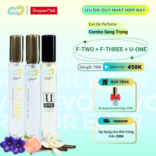 Combo Nước Hoa Nữ Hương Thơm Sang Trọng, Nước Hoa Nữ Hấp Dẫn Nồng Nàn Lôi Cuốn Thu Hút Mọi Ánh Nhìn 10ml EVOR