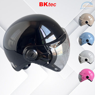 Nón Bảo Hiểm Nửa Đầu Kính Chống Chói Lóa Siêu Hot Hit - Bktec - BK6K - SJC - Vòng Đầu 56-58cm - Bảo Hành 12 Tháng