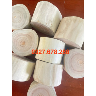 Miếng gỗ tròn cao 2-8cm dùng làm phụ kiện trang trí