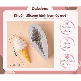 Khuôn silicone kem ốc quế
