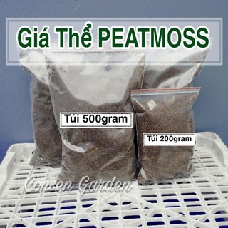Rêu than bùn peat moss hiệu peatman túi 500gram -1kg - giá thể hữu cơ trồng sen đá, kiểng lá, rau màu
