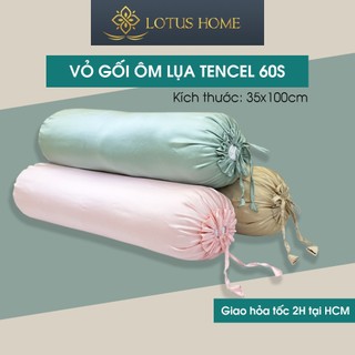 Vỏ gối ôm 35x100cm lụa Tencel 60S cao cấp may thủ công thắt nơ 2 đầu dễ thương và tiện lợi - Lotus Home