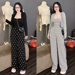 (ẢNH THẬT) Quần Suông Nữ Bigsize Quần Dài Ống Rộng Họa Chữ a Thun Tăm Mềm Mại Thoải Mái TitiFa Shop