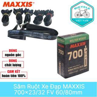 Săm ruột xe đạp maxxis 700x23/32 fv 60/80mm - cao su butyl siêu đàn hồi