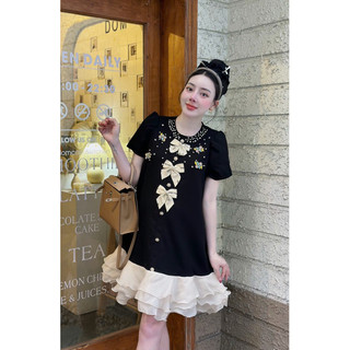 Váy suông nơ cổ đá chân bèo Miumiu
