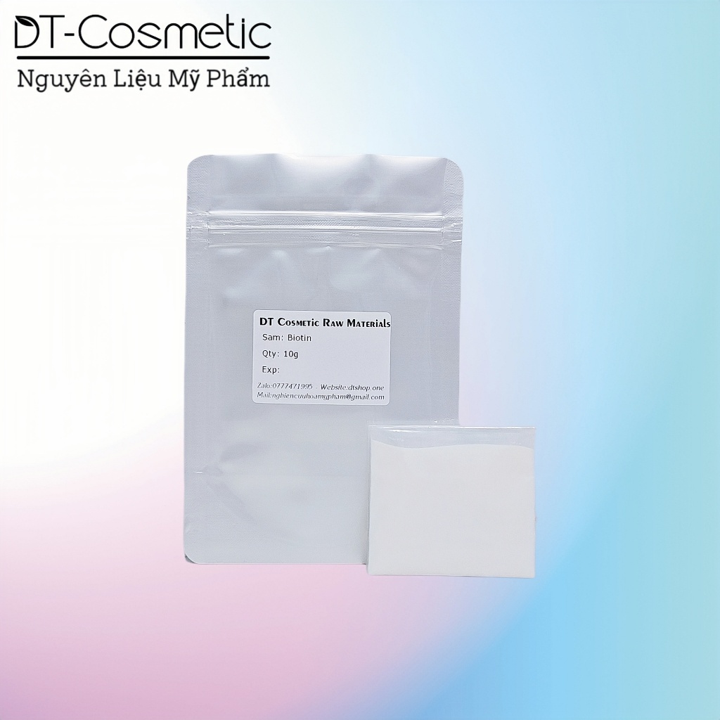 10g Biotin (Vitamin B7) - Hoạt Chất Nuôi Dưỡng Ngăn Rụng Tóc - Nguyên Liệu Mỹ Phẩm