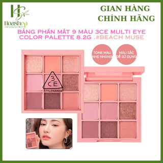Bảng phấn mắt 9 màu 3ce multi eye color palette - beach muse 8.2g