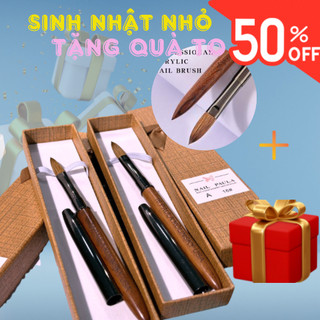 CỌ ĐẮP BỘT KOLINSKY, CỌ đắp Móng Bột Paula 70% lông Chồn CHANH NAIL