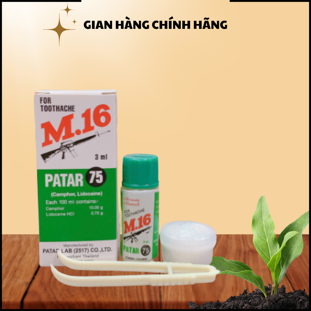 [CHUẨN THÁI] Răng Sâu Patar 75 M16 giảm nhức răng Thái Lan 3ml