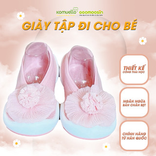 [Giày lười cho bé] - giày công thái học trẻ em Ggomoosin - Flat Pink Flower