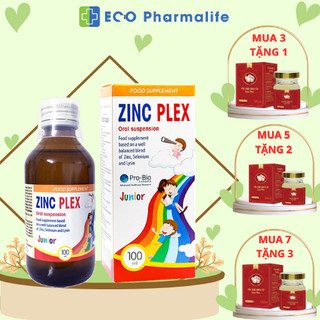 Siro ZinC Plex - Bổ sung Kẽm, Lysine, Selen giúp bé tăng sức đề kháng, ăn ngon miệng - Hộp 100ml_Ecopharmalife