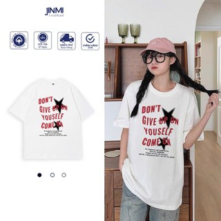 Áo thun in họa tiết Ngôi Sao Jinmi Chất Vải Cotton Dày Dặn Chuẩn Form Unisex JM80