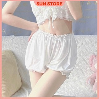 Quần đùi lụa lá mỏng dáng bí ngô, quần ngắn mặc trong váy nữ bo chun xinh xắn