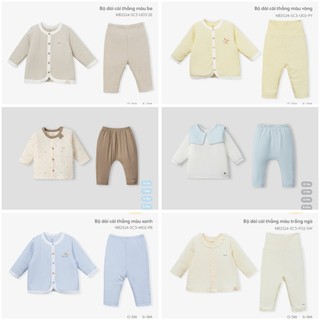 Bộ Nous dài cài giữa cho bé 0-12m, nous sơ sinh