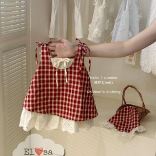 VÁY ĐŨI NƠ CARO ĐỎ CHO BÉ GÁI SIÊU XINH PHOM(8-30)KG ANNAKIDS