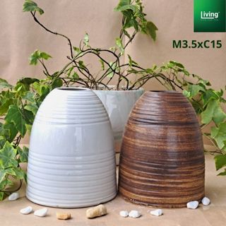 Bình hoa dáng chuông, Gốm - Sứ Bát Tràng, bình cắm hoa để bàn, decor | Living Decor