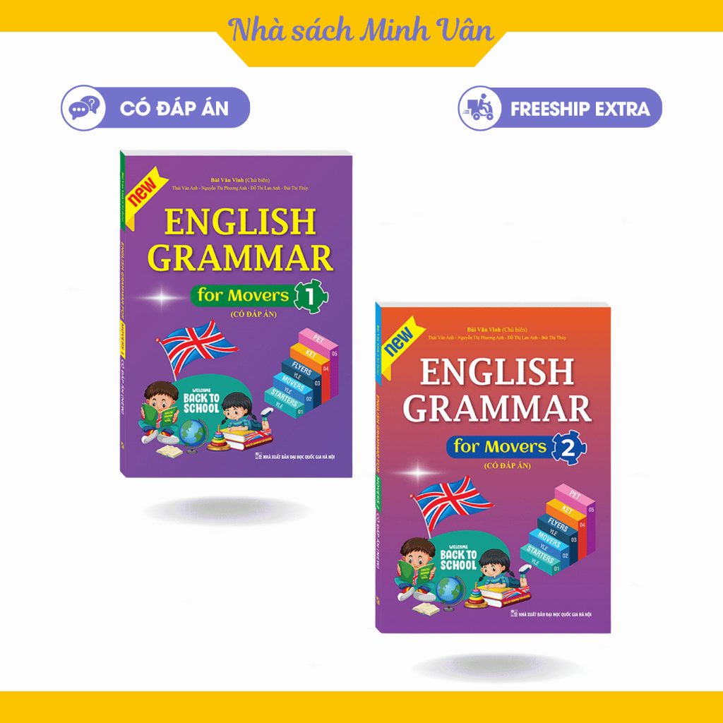 Sách - Combo 2 cuốn - English grammar for Movers (có đáp án)