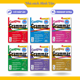 Sách - Conquer grammar 6 quyển - ngữ pháp tiếng anh tiểu học - ngữ pháp tiếng anh trung học