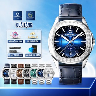 Đồng hồ nam carnival aquanus 8113g2-vt-dd-x – tặng 1 đh học sinh, 1 dây da, 1 khoá bướm & gói bảo hành kim cương