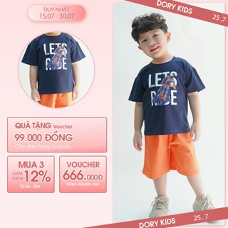 Set Áo Thun Ngắn Tay Và Quần Short Thời Trang Mùa Hè Cho Bé , Áo Thun Tay Ngắn Cổ Tròn In Hình Hoạ Tiết Bé Trai