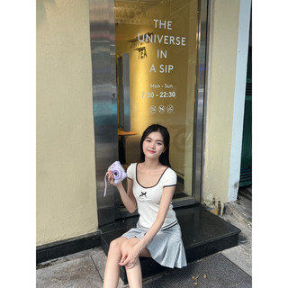 ÁO LEN MỎNG ĐÍNH NƠ TAG AS - @Reecicime