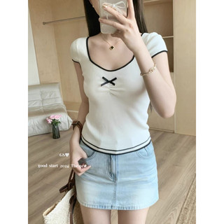 ÁO LEN MỎNG ĐÍNH NƠ TAG AS - @Reecicime