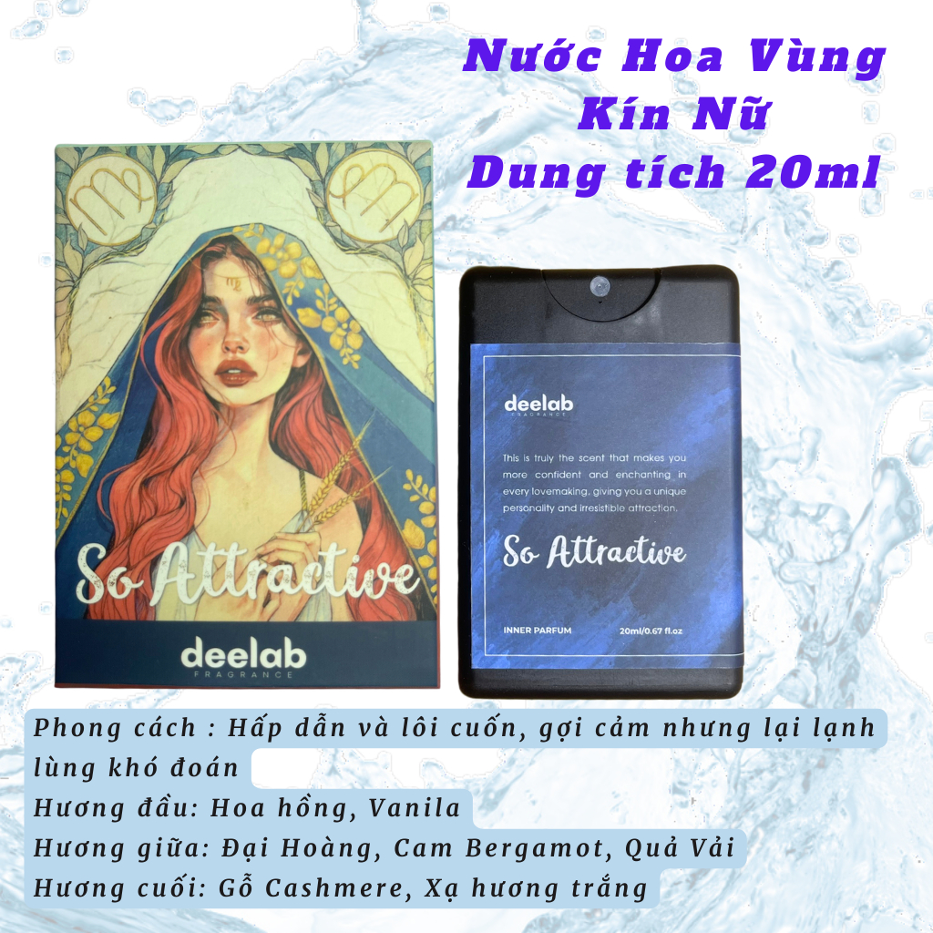 Nước Hoa Cô Bé , Vùng Kín , Vùng Tam Giác Nữ Sang Trọng , Đẳng Cấp , Quyến Rũ, Ngọt Ngào Chai 20ml Dạng Xịt