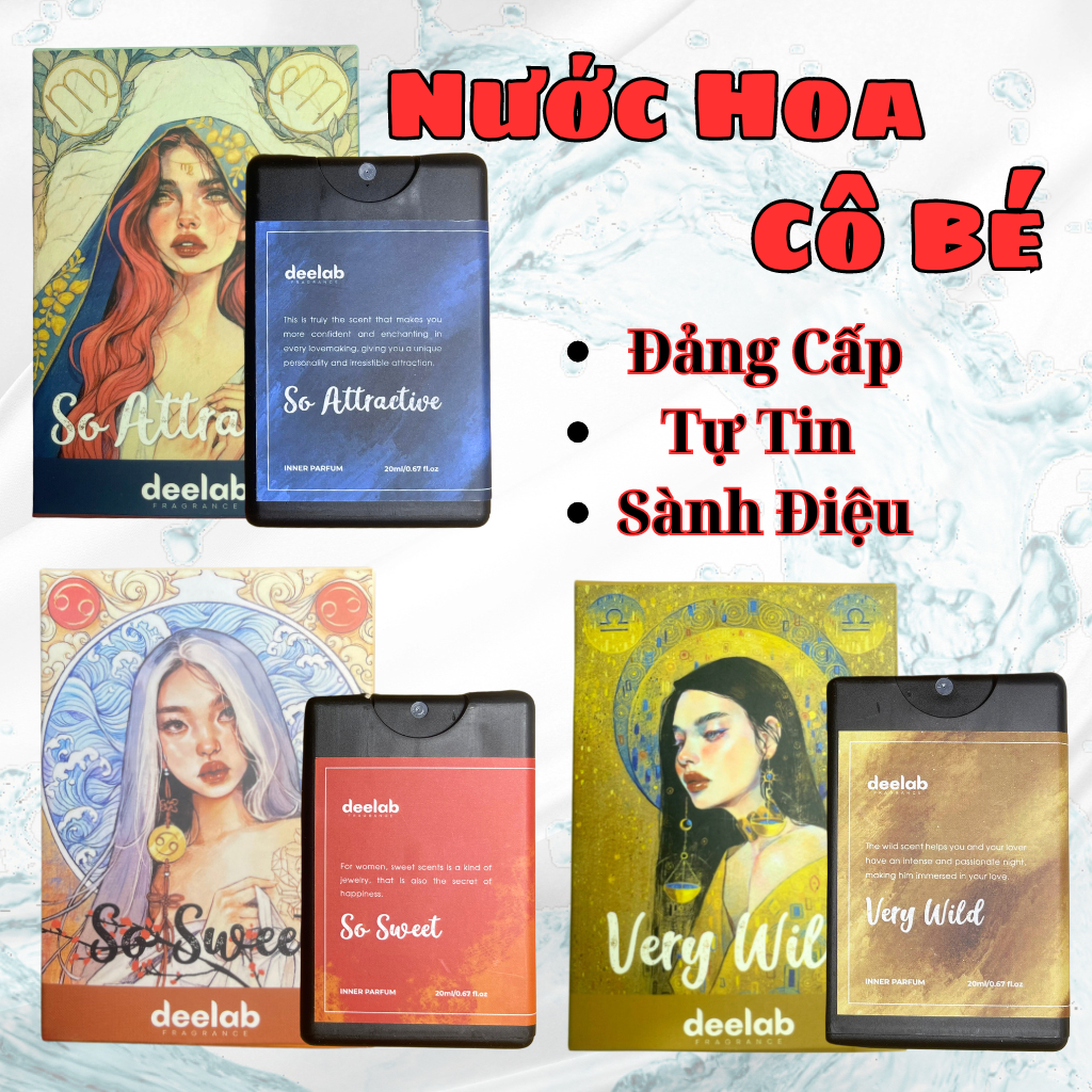 Nước Hoa Cô Bé , Vùng Kín , Vùng Tam Giác Nữ Sang Trọng , Đẳng Cấp , Quyến Rũ, Ngọt Ngào Chai 20ml Dạng Xịt