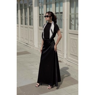 Chân váy dài CHARMO 2 lớp vải lụa mềm mịn Basic Silk Skirt