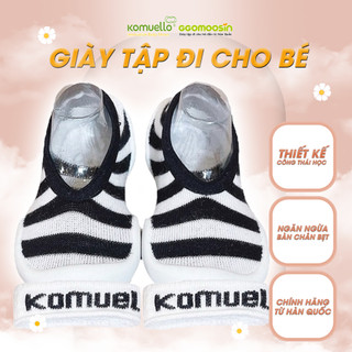 [Giày lười em bé] - giày công thái học trẻ em Ggomoosin - Flat Sọc Đen