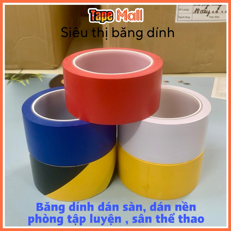 Băng dính dán sàn dán nền chất lượng cao khổ rộng 4.8cm dài 18m nhiều màu đẹp bóng mịn không dấu vết